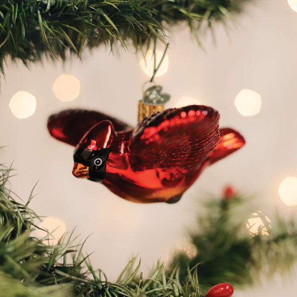 Cardinal In Flight Ornament – Beautiful Bird Figurine for Home Décor