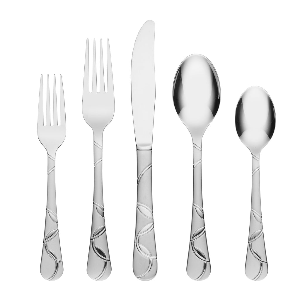 Cambridge Felicity Sand 20-Piece Flatware Set, 18/0 stainless steel