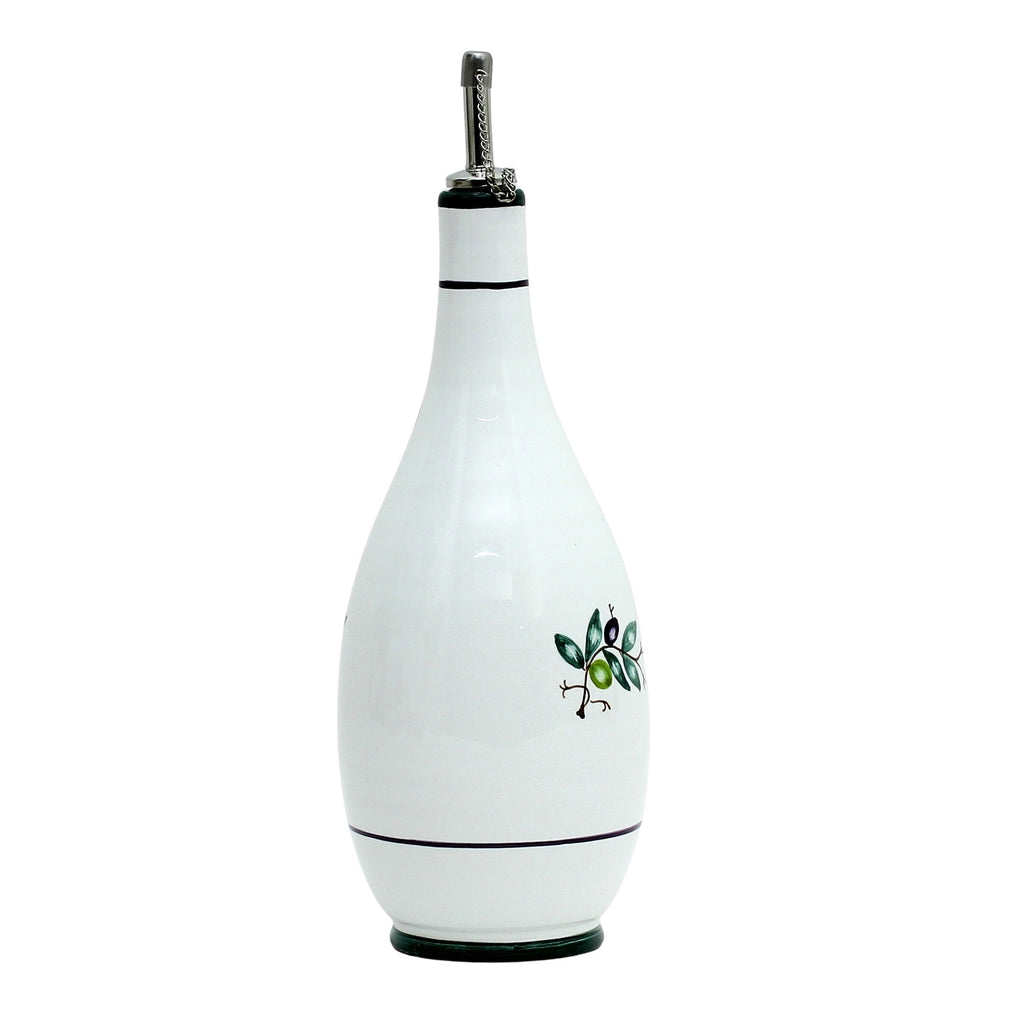 OLIVA: Olive Oil Bottle Dispenser with Metal Capped Pourer