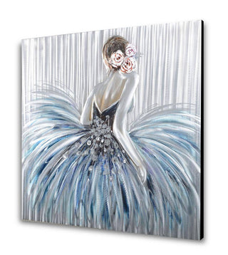 Blue Ballet Dancer by Sander: A Handcrafted Aluminum Masterpiece of Grace and Elegance