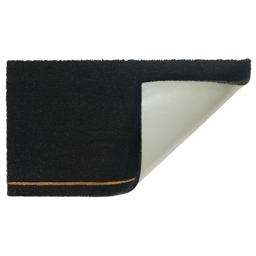 Home View Black Natural Coir Doormat