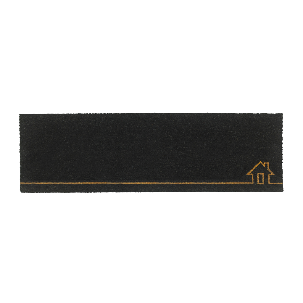 Home View Black Natural Coir Doormat