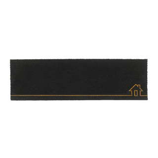 Home View Black Natural Coir Doormat