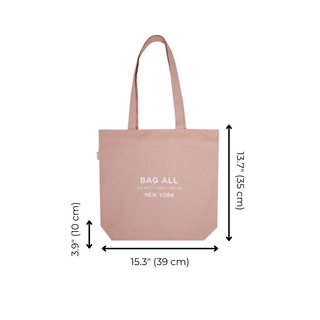 New York City Tote with Zipper and Inside Pocket – Pink/Blush