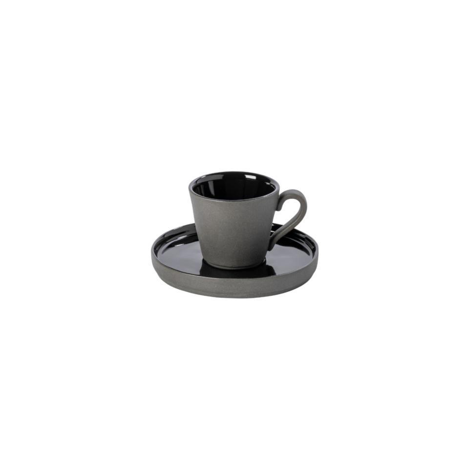COSTA NOVA – Casafina Lagoa Ecogres Coffee Cup & Saucer 3 oz., Black – Stylish Coffee Set