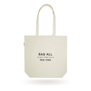 New York City Tote with Zipper and Inside Pocket – Cream