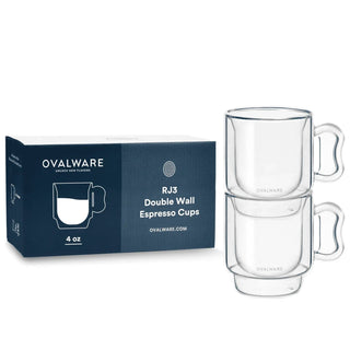 Double-Wall Glass Espresso Cups – 4 oz