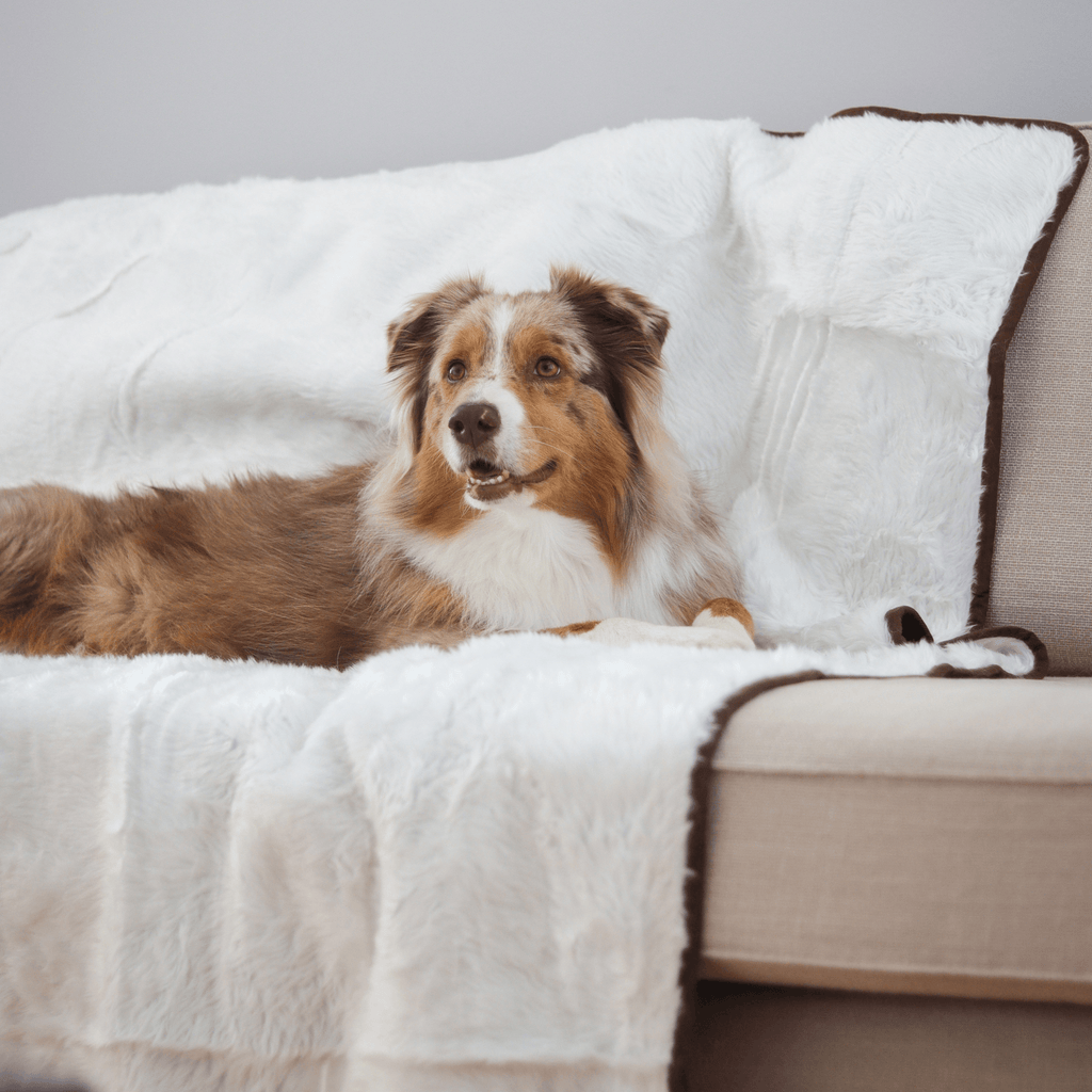 PupProtector™ Summer Short Fur Waterproof Throw Blanket – Polar White
