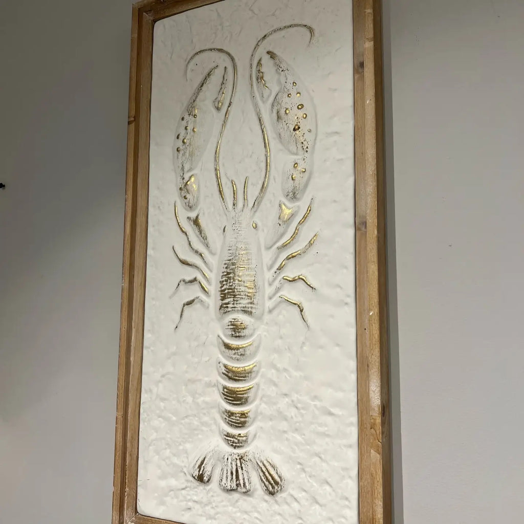 Wood-Framed Coastal Relief Wall Art
