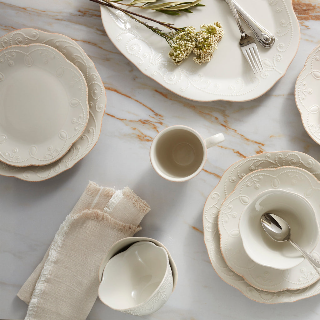 Lenox French Perle White 12-Piece Dinnerware Set, stoneware (view 2)