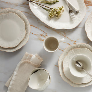 Lenox French Perle White 12-Piece Dinnerware Set, stoneware (view 2)