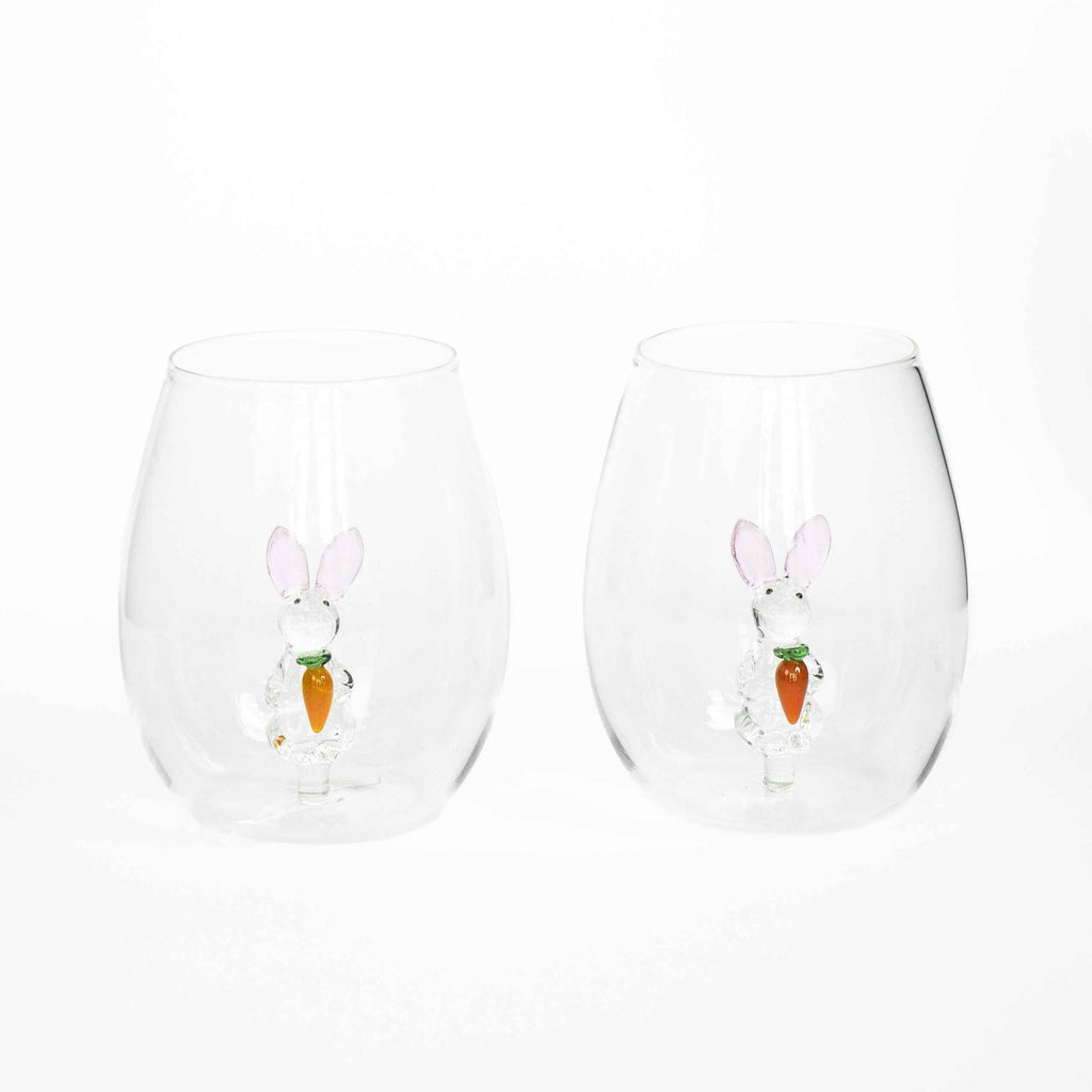 3D Easter Bunny Jar & Stemless Wine Glass Collection