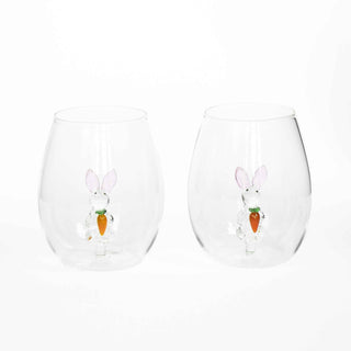 3D Easter Bunny Jar & Stemless Wine Glass Collection