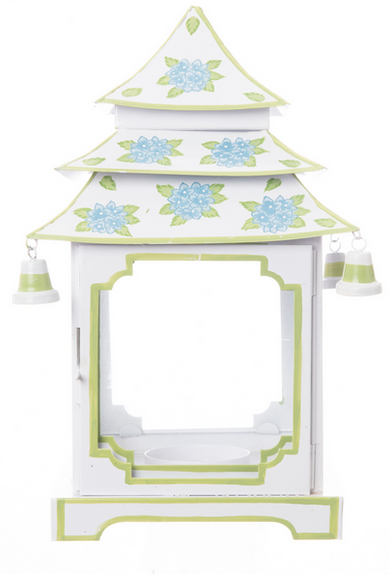 Green Hydrangea Leaf Pagoda Lantern (4 Sizes)