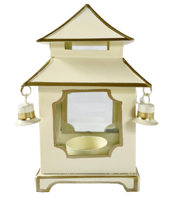 Ivory & Gold Pagoda Lantern (4 Sizes)