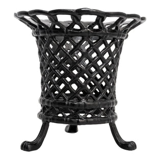 Black Lattice Footed Floor Planter