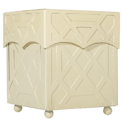 Cream Chippendale Wastepaper Basket & Tissue (3 Options) | Classic Bath Décor