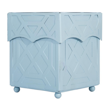 Slate Blue Chippendale Wastepaper Basket & Tissue (3 Options) | Classic Bath Décor