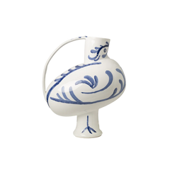 Pablo Pitcher – White with Blue or Dark Brown Décor