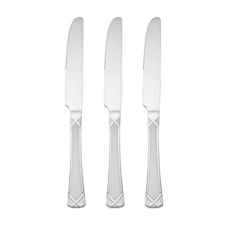 Hampton Forge Evansville Frosted Dinner Knives, Set of 3, stainless steel