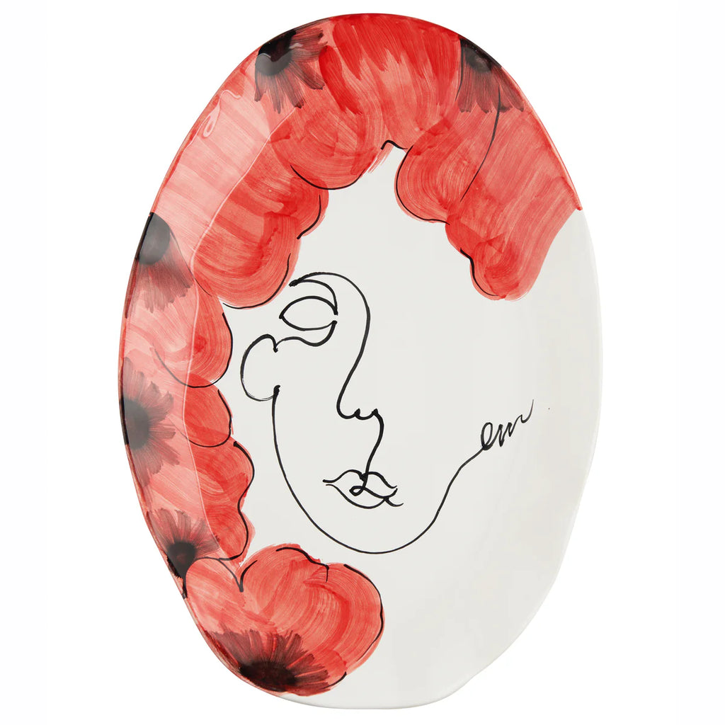 Lucia Oval Platter/Bowl, Poppy