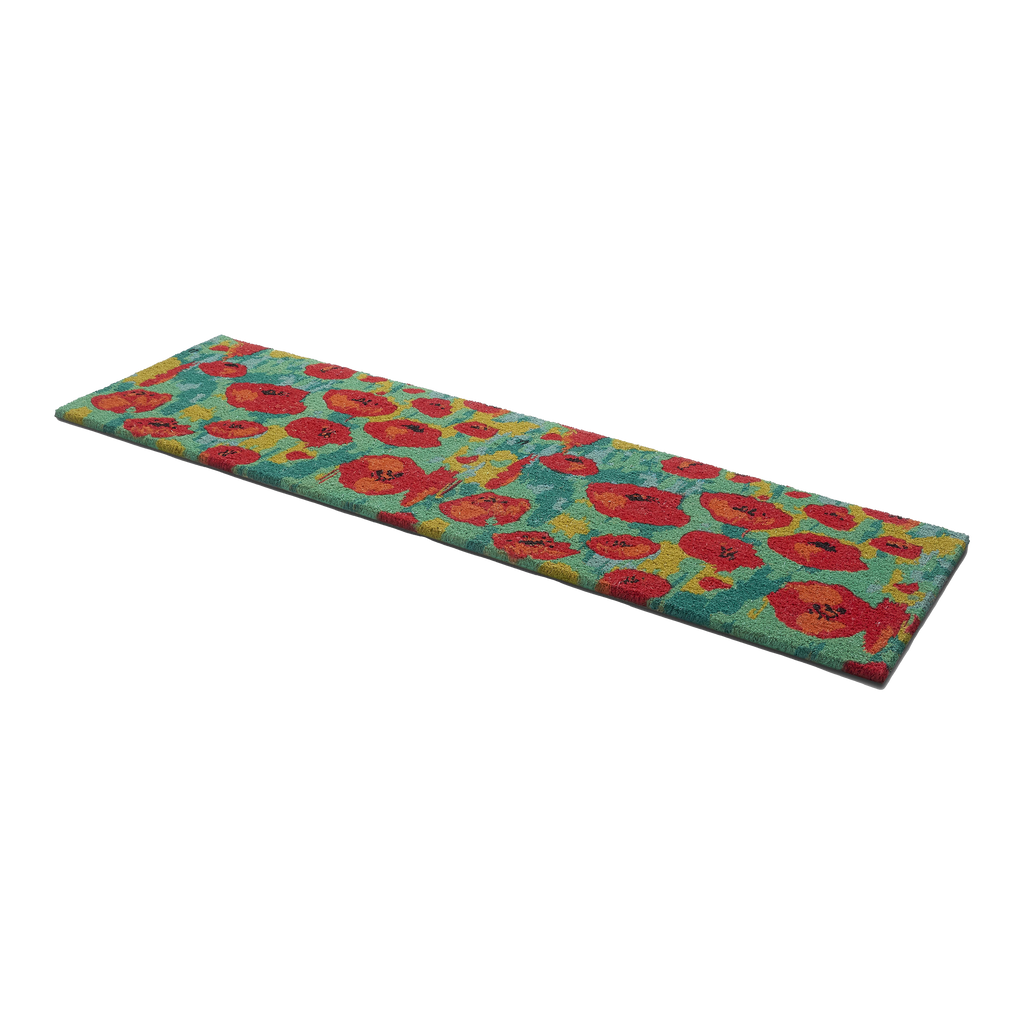 Field of Poppies Natural Coir Doormat