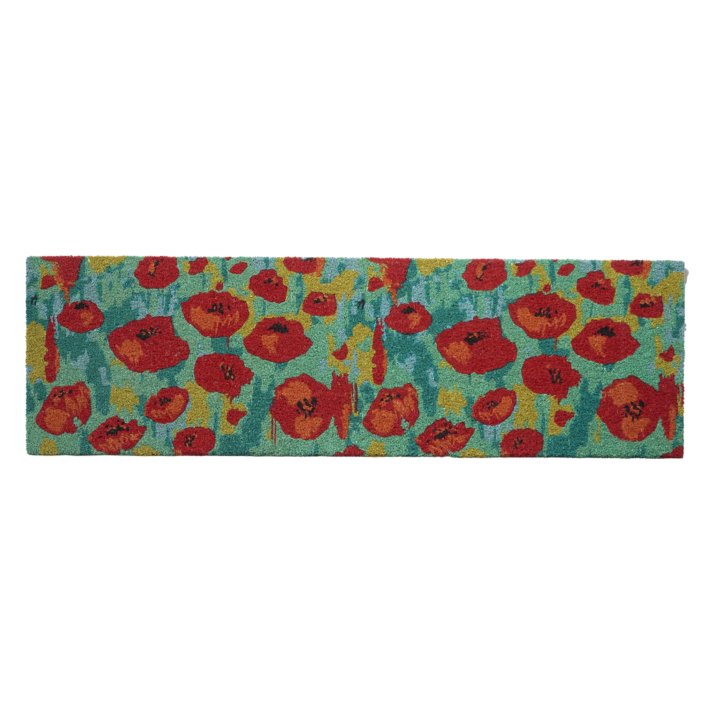 Field of Poppies Natural Coir Doormat