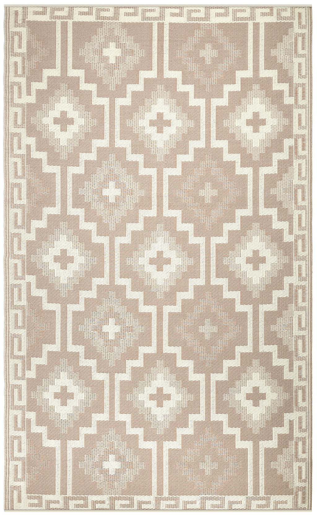 Lhasa Mocha Boho Reversible Outdoor Patio Rug