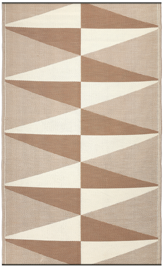 Tucson Natural Geometric Reversible Outdoor Patio Rug