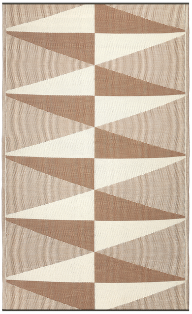 Tucson Natural Geometric Reversible Outdoor Patio Rug
