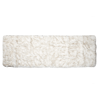 PupProtector™ Waterproof Faux Fur Bed Runner – White with Brown Accents