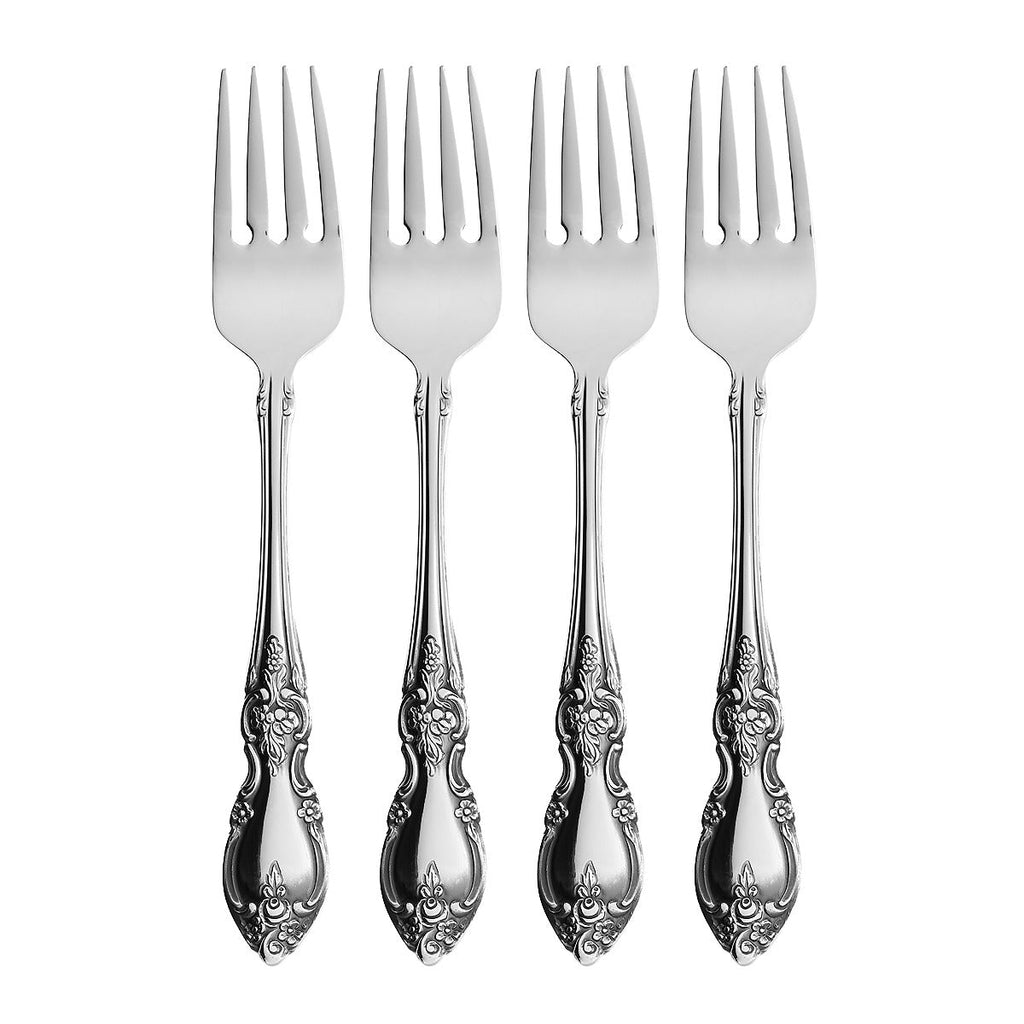 Oneida Louisiana Salad Forks, Set of 4, 18/8 stainless steel