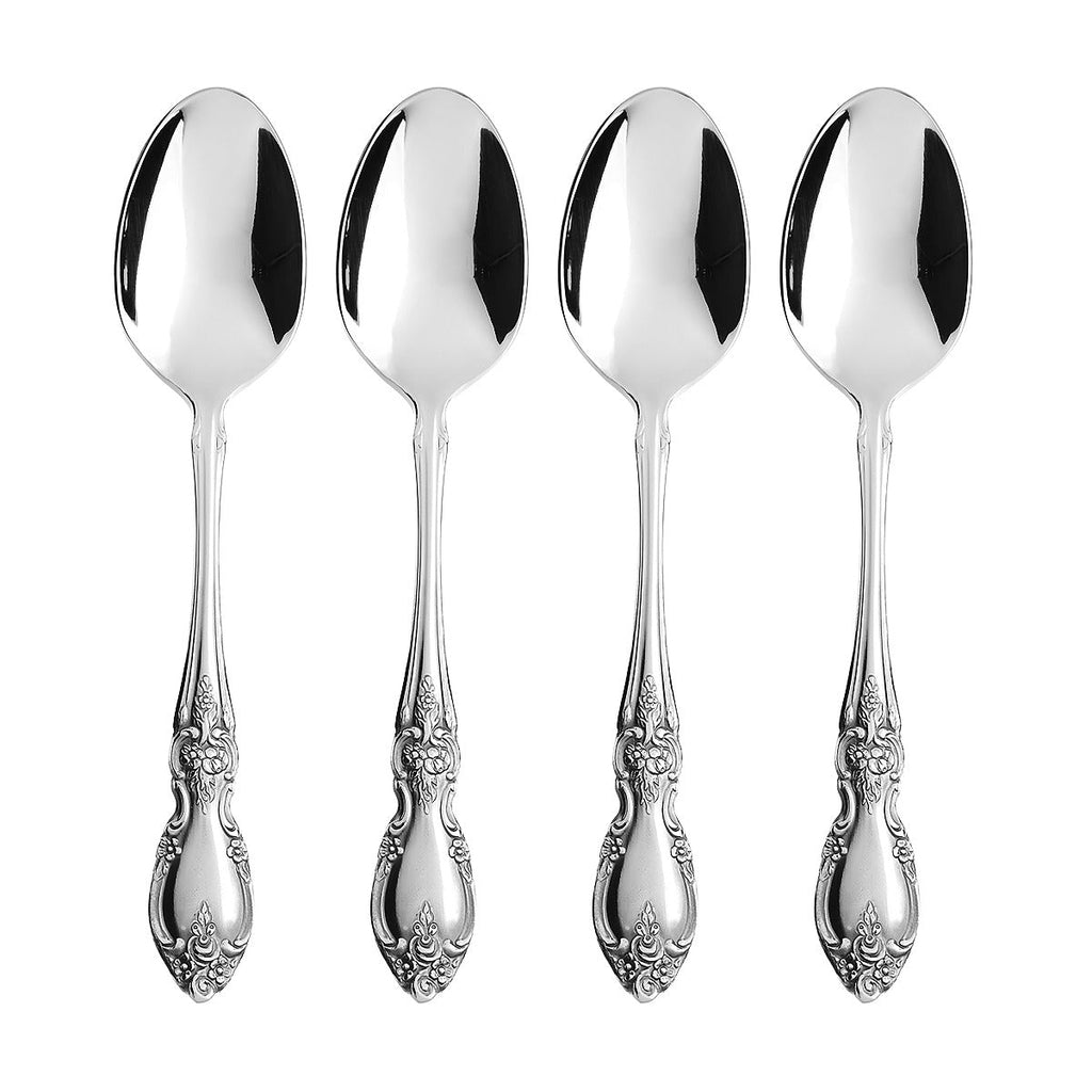 Oneida Louisiana Teaspoons, Set of 4, 18/8 stainless steel