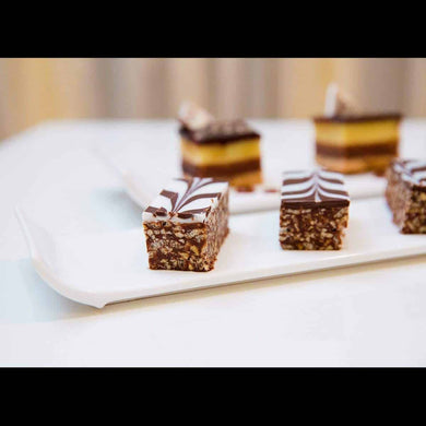 Modern Long Serving Plate Set of 4 | Fine Bone China Appetizer & Dessert Platter