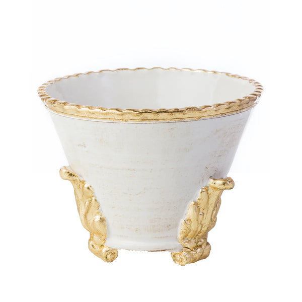 Roma Collection, Gold Acanthus Cachepot, Small/Large – Anara Lifestyle