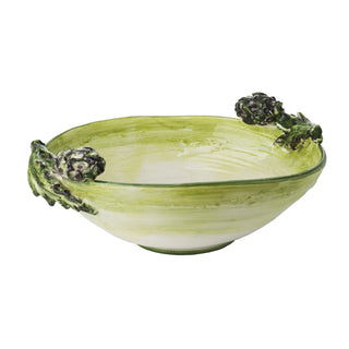 Gathered Garden Oval Bowl w/ Artichokes