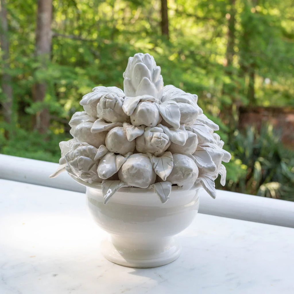 Lemon & Artichoke Topiary, Ivory/Painted