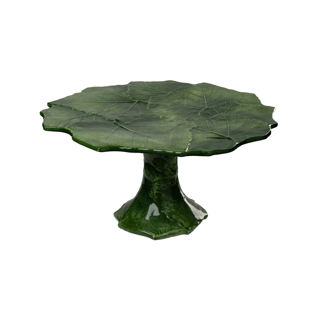 Compagnia Green Cake Plate, Small/Medium/Large