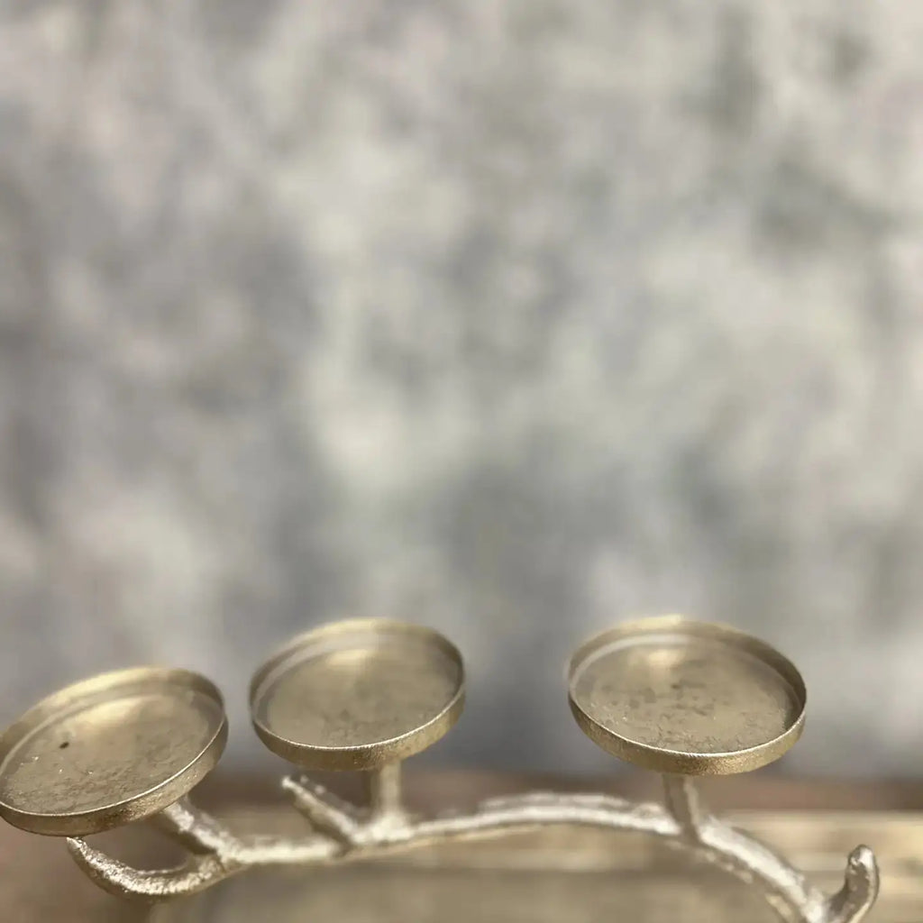 Rustic Iron Twig Branch Candle Holder