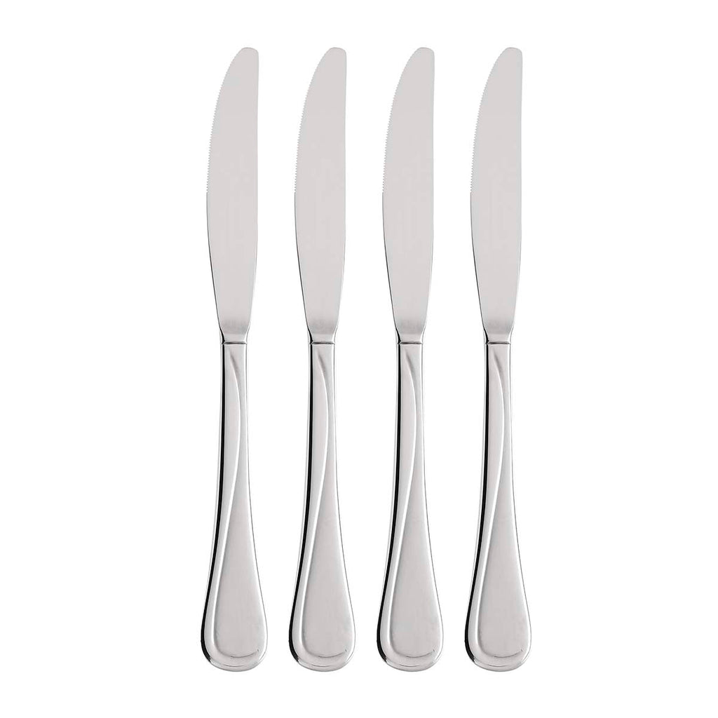 Oneida Flight Dinner Knives, Set of 4, stainless steel