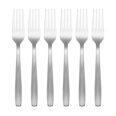 Cambridge Paulina Satin Mirror Dinner Forks, Set of 6, 18/0 stainless steel