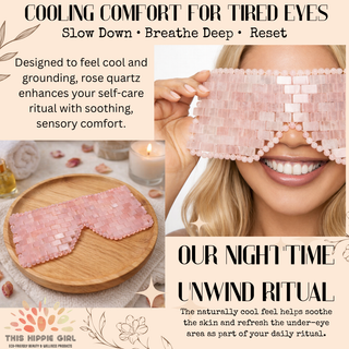 Blush Rose Quartz Eye Mask – Cooling Crystal Spa Ritual