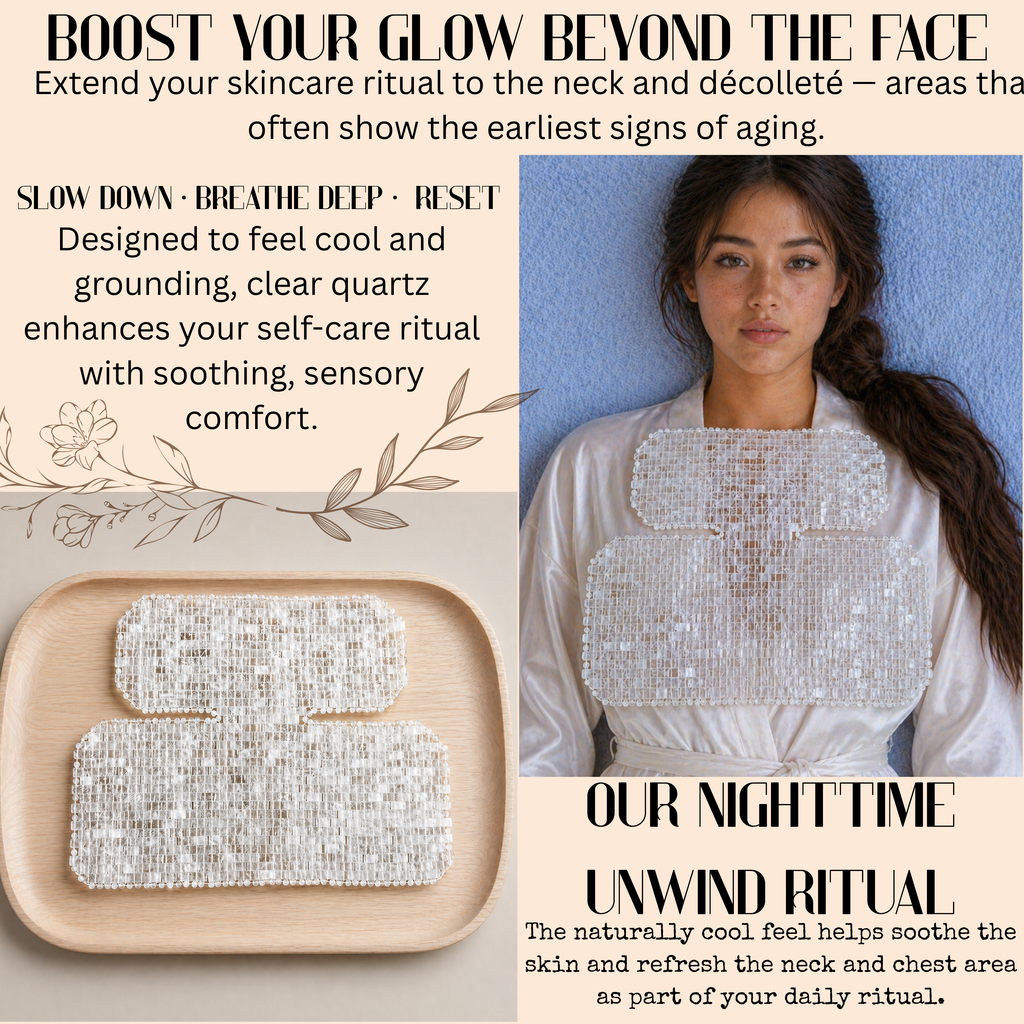 Crystal Clear Radiance™ Clear Quartz Chest & Neck Mask – Cooling Crystal Décolleté Ritual