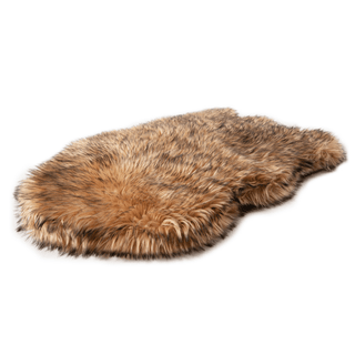 PupRug by Paw.com® Faux Fur Orthopedic Dog Bed – Curve Sable Tan