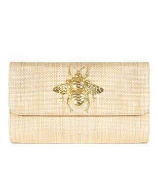 Avery Charm Straw Clutch – Convertible Crossbody