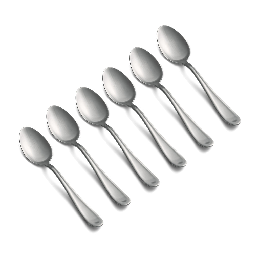 Cambridge Malibu Satin Dinner Spoons, Set of 6, 18/0 stainless steel
