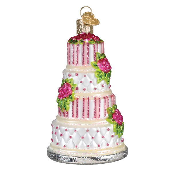 Elegant Wedding Cake Ornament – Perfect Keepsake for Brides & Grooms