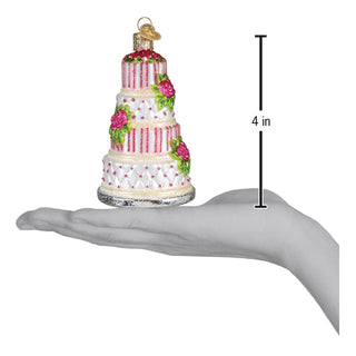 Elegant Wedding Cake Ornament – Perfect Keepsake for Brides & Grooms