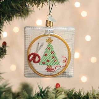 Handmade Christmas Cross Stitch Ornament – Festive Holiday Tree Decoration