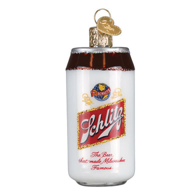 Schlitz Beer Can Ornament – Retro Christmas Tree Decoration for Beer Lovers